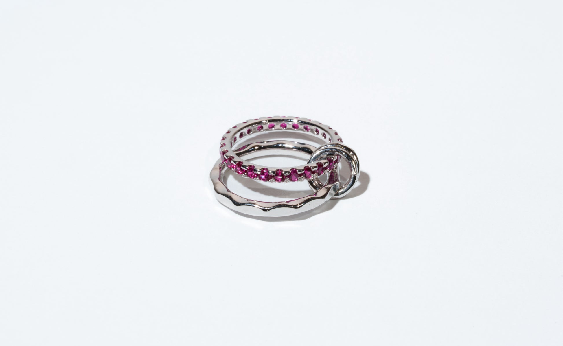 Silver Ruby Entwine Ring