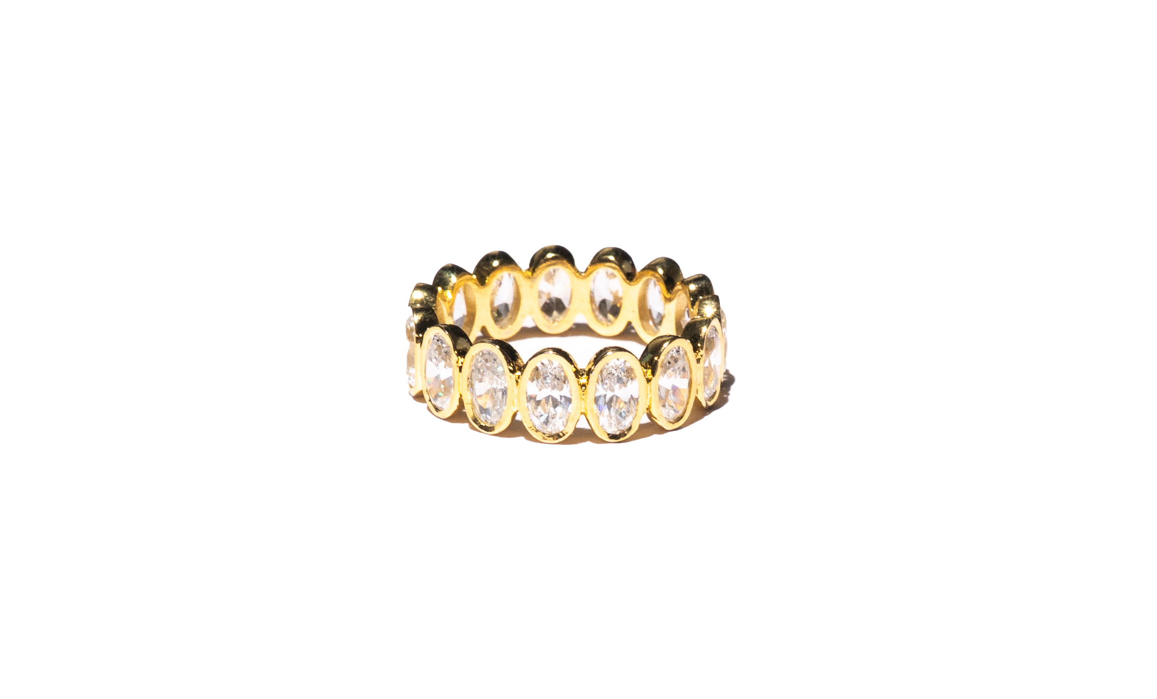 Oval Crystal Halo Ring