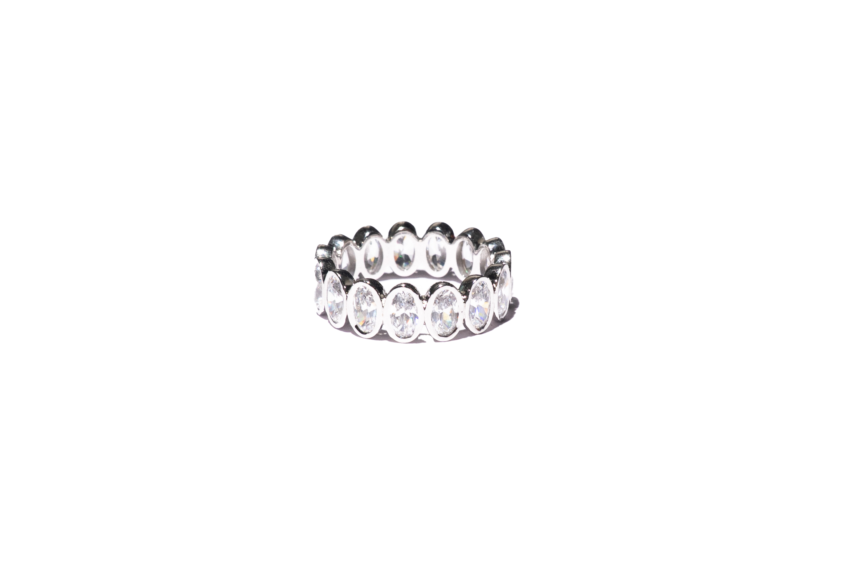 Oval Crystal Halo Ring