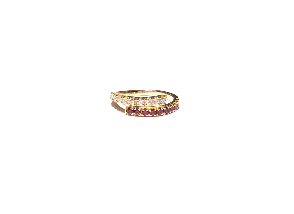 Ruby Twin Tales Ring