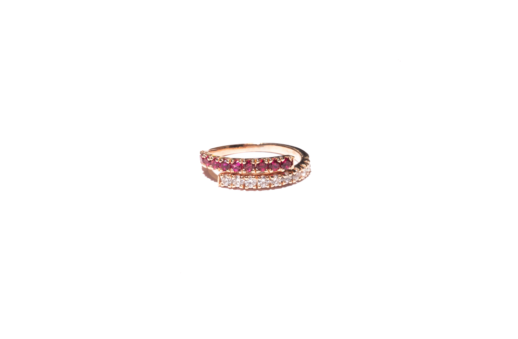 Ruby Twin Tales Ring