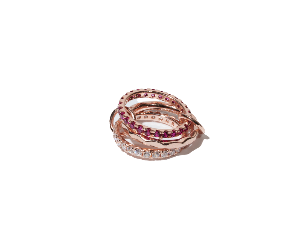 Ruby Twin Trinity Ring