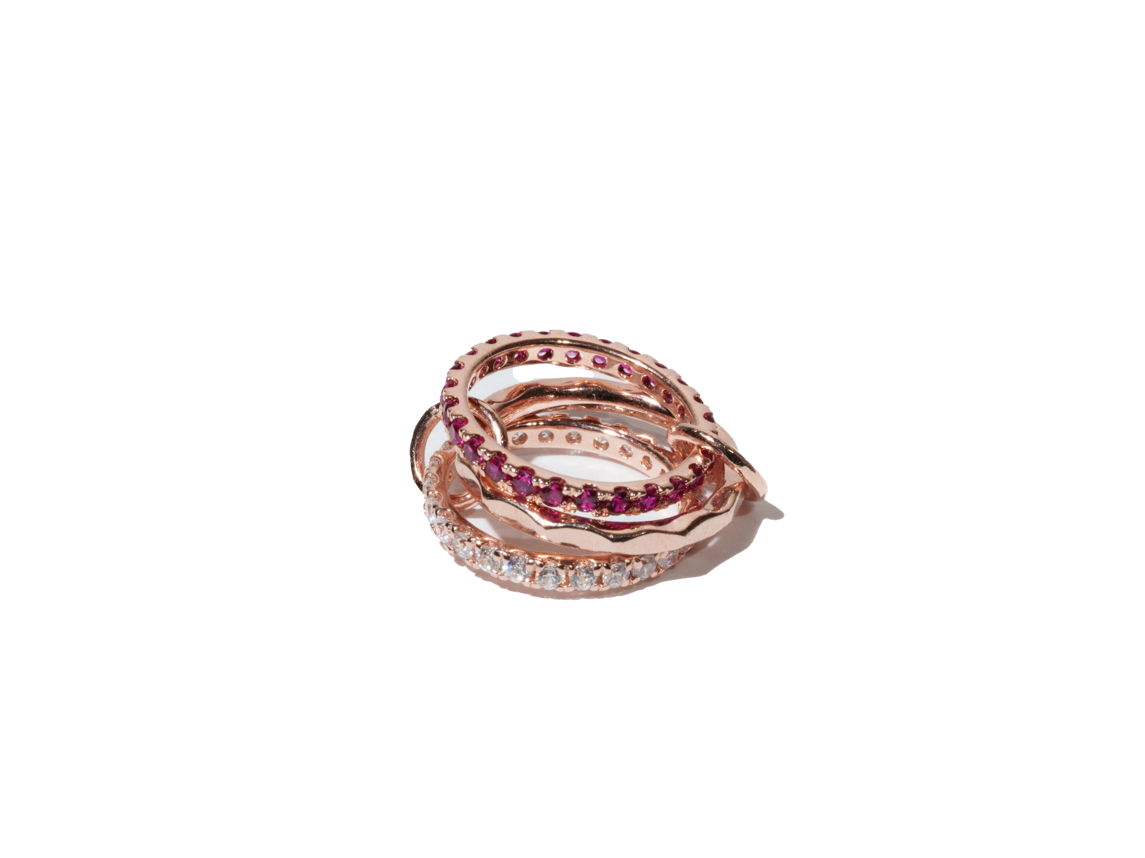 Ruby Twin Trinity Ring