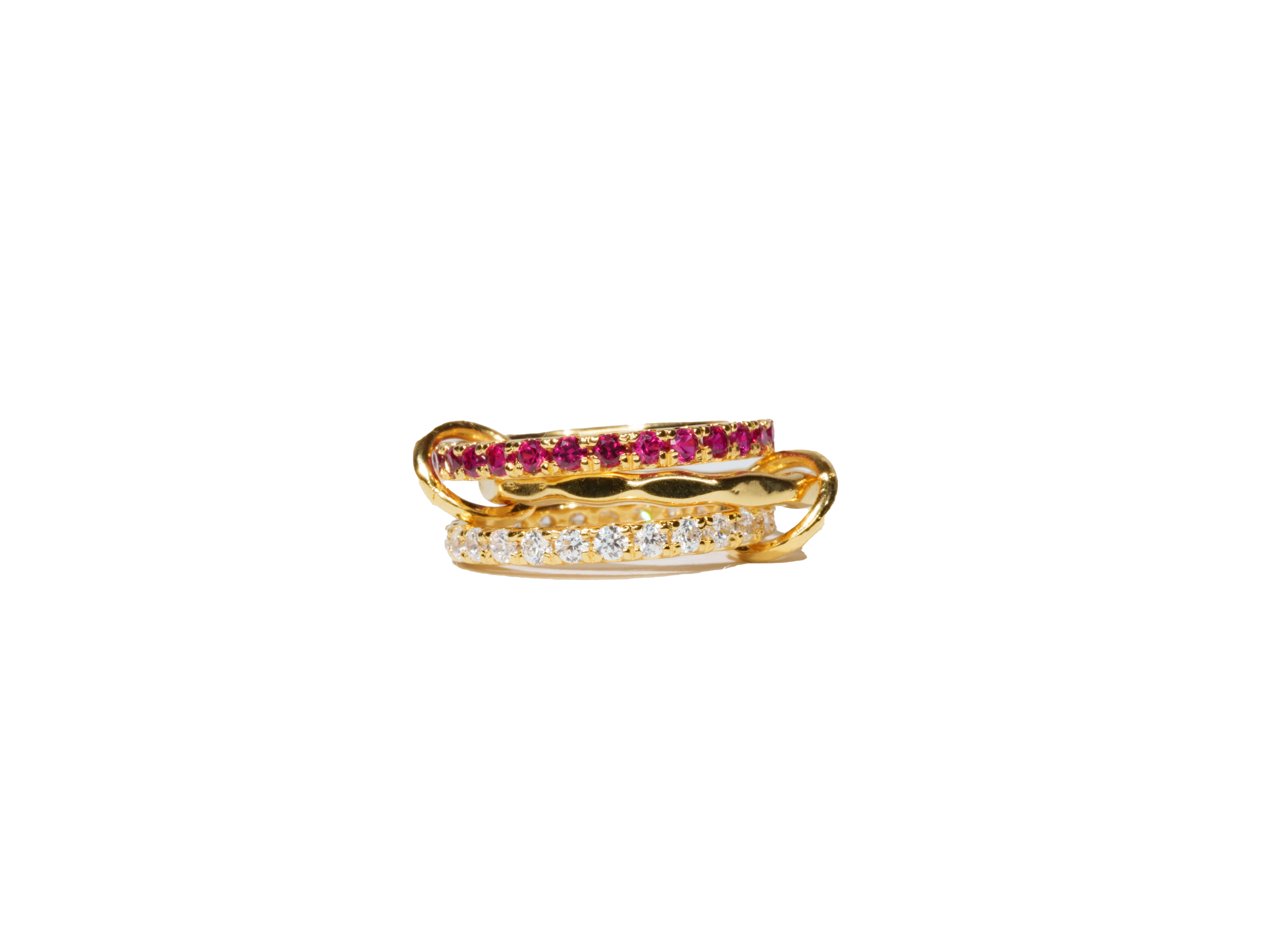 Ruby Twin Trinity Ring
